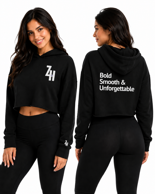ZH Logo Crop Hoodie Women's Bella Canvas 7502 — ZentHriva