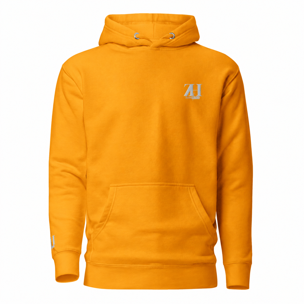 Unisex Premium Pullover Hoodie ZentHriva — Team Gold, Frontansicht