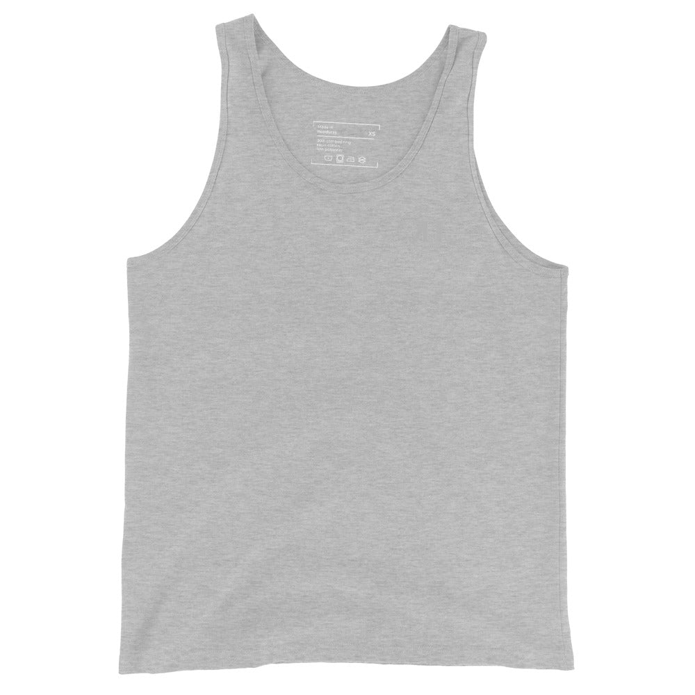 Tank Top Signature ZentHriva — Gris Athletic Heather frente, tela suave de alto rendimiento
