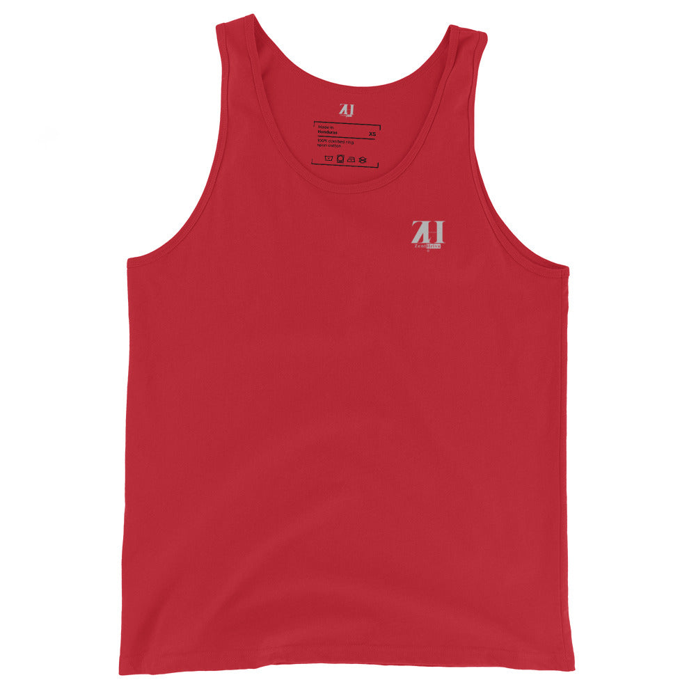 Tank Top Signature ZentHriva — Rojo frente, tank top streetwear de calidad premium
