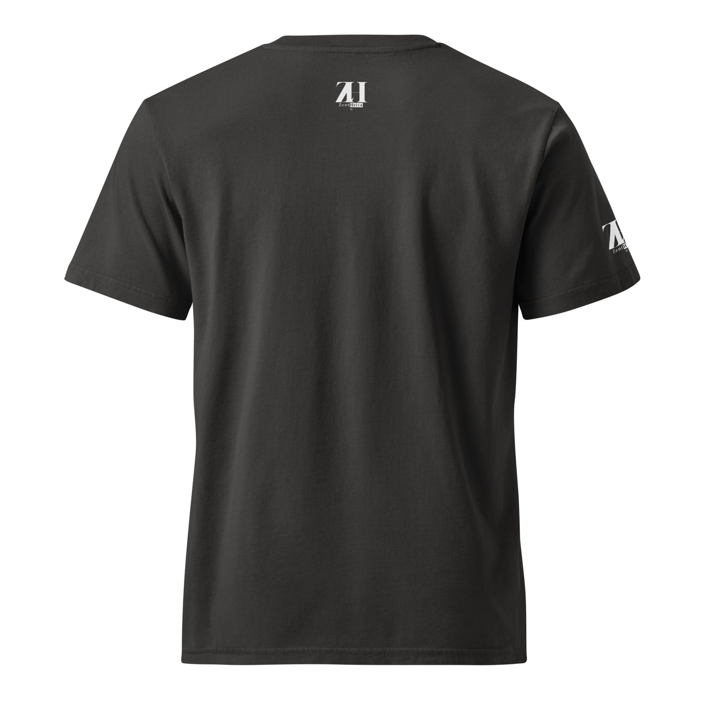 ZentHriva vintage t-shirt garment dyed [color] — unisex relaxed fit organic cotton tee