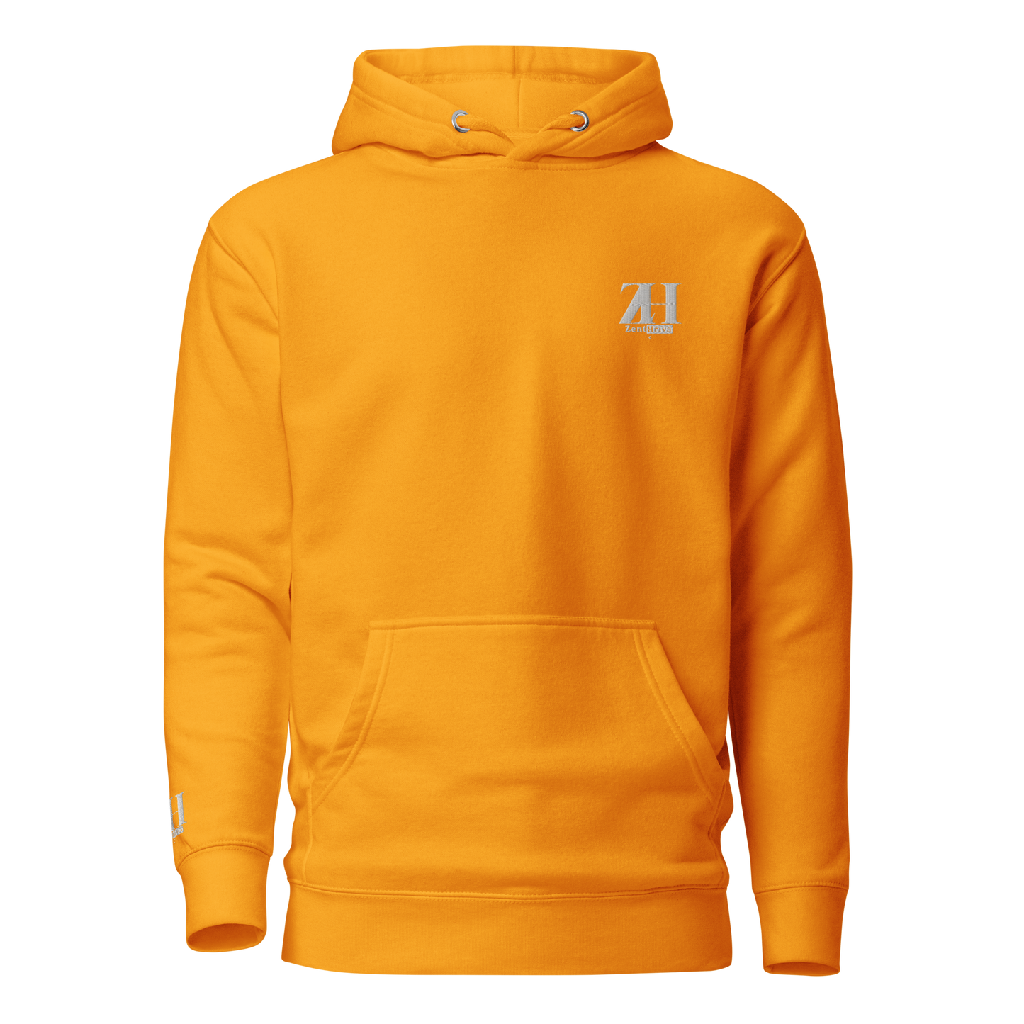 Unisex Premium Pullover Hoodie ZentHriva — Team Gold, Frontansicht