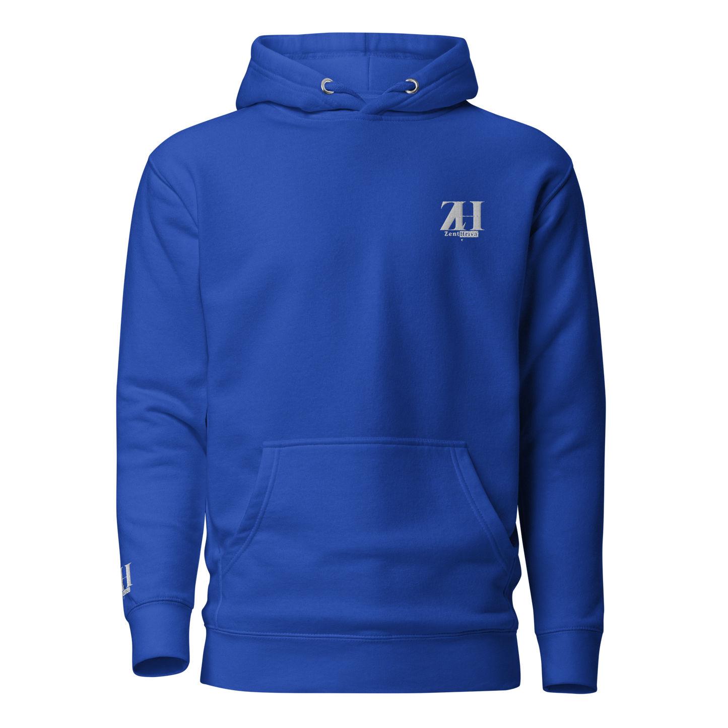 Unisex Premium Pullover Hoodie ZentHriva — Team Royal, front view